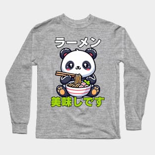 Ramen life Cute panda Long Sleeve T-Shirt